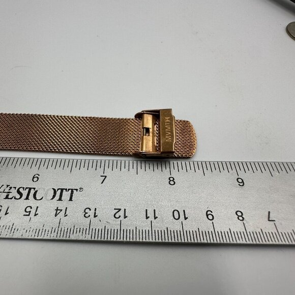 MVMT Hermosa Watch Women Rose Gold Tone 38MM Dial Mesh Band New Battery 8.5\